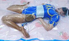 Beautiful warrior - Chunli, was torment in Vacuum Bag by controlled breathing after her failure