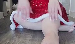 Santas helper foot worship