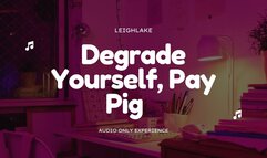 Degrade Yourself, Pay Piggy - FinDom MP3 Audio - LeighLake