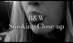 B&W Smoking Close-up