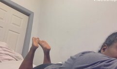 NJ Americana Student‘s Wrinkled Soles Up In Air On Bed