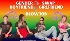 Gender Swap Blowjob Between Boyfriend and Girlfriend