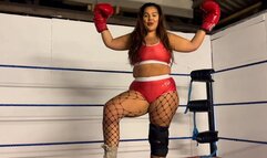 Mixed boxing BBW vs skinny jobber