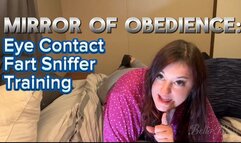 Mirror of Obedience: Eye Contact Fart Sniffing Training with Bootyful Bella Blast