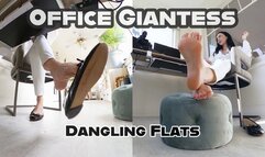 Office Giantess Dangling Flats- Your Boss Miss Stella Liberty is mad you are late to work, but you shrunk yourself by accident and need her help - 4K MP4