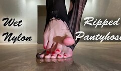 Pantyhose Ripping, Ripped Nylon, Shoeplay, Nylon Ripping, Wet Pantyhose, Wet Nylon