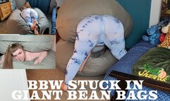 BBW Stuck Between Giant Bean Bags