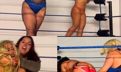 Wrestling girl stripped and humiliated