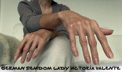 Lady Victoria Valente - Cashmere outfit, beautiful hands, short fingernails, close-ups, Joi, nipple play and CBT