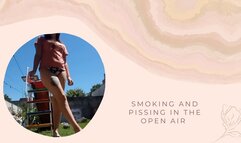 Smoking and peeing outdoors