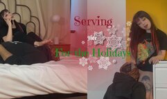 Serving Her For the Holidays | Goddess Ditria Rose's slave minimizes her Christmas stress from a phone call with foot domination and pussy worship!