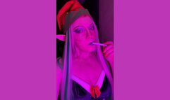 XMAS ELFGIRL SMOKING VIDEO