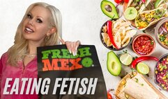 Eating Fetish: Honey Hudson Eats a Messy Burrito ASMR Food Fetish