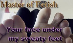 Your face under My sweaty feet