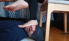 Foot gag facefuck and toe wiggle