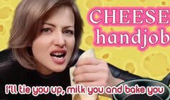 Fatal woman makes handjob with cheese before eating you