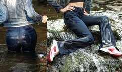 Soaking my Vevet Denim jeans in waterfall + wet river walk