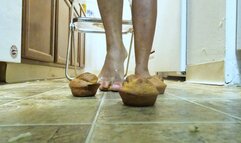 Foot worship - Goddess MXDominion makes Bread Rolls for Foot slaves to eat off Floor, stomping, foot fetish, foot slave training  1080