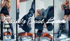 Rosie's Boot Lover- Ebony Femdom Goddess Rosie Reed Boot Fetish Beta Male Humilation And Long Legs Tease- 1080p HD