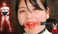 Bound and Drooling: Tsugumi Matsuzaka Dripping Saliva from Her Gagged Mouth