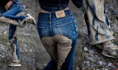 Muddy Booty - couldn't resist the urge to sit in the mud!!