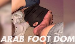 Human Doggy Slave Sniffs Sweaty Socks and Worships Arab Master’s Feet