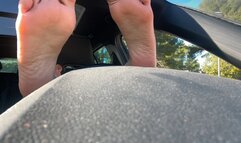 Regarde mes plantes de pieds en voiture