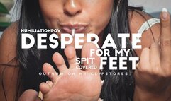 Spit Licker JOI - Mistress Enola - Extreme humiliation JOI with countdown - Tory burch sandals spitting, barefeet soles 4K