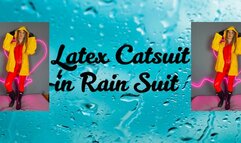 latex catsuit and rain suit