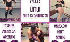 1607- Masked Man Loves Layla - Mixed Maledom Wrestling