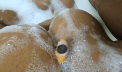 Giantess - Giantess MXDominion Enormous Breast Play with Tiny Human During her Bath, female domination, shrinking fetish, big tits  1080