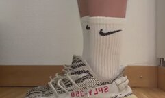 Yeezys with white nike socks