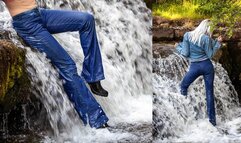 Waterfall jeans adventure - soaking my jeans and boots in waterfall