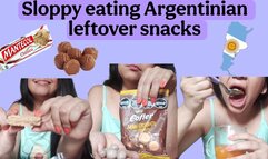 ASMR Loud eating Argentinian snacks