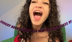 Hungry Horny Vampire Lydia Black wakes up and wants to Drain and Fuck You - HD 180 MP4 Featuring Lydia Black, Biting, Mouth, Fangs, Drain