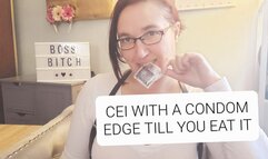 Eat your Cum from a Condom - Condom Handjob Edging CEI