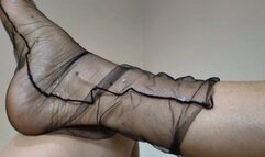 Katherine ultra fetish short nylon stockings foot fetish show