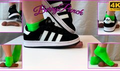 Cock Trampling Green Socks - Cock Crush And Cum Play Adidas Campus - Cockbox - Cock Crush - Shoejob - Sockjob - 4K