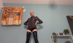 Super long boots on super sexy blonde