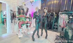 Strap-On Gangbang with three Latexladies