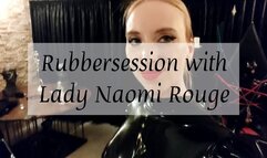 Latex session with rubber slave Tom