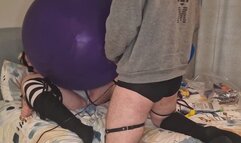 bf tied me up and popped my balloons - teasing, touching, balloon pops