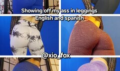 Ass appreciation in leggings, audio in Spanish and English