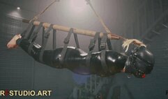 Elli - Tight PVC Mummification and Suspension - Full Process Shown in Detail (UHD 4K MP4)