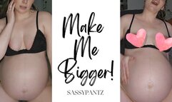 Make Me Bigger - A hot Pregnant MILF POV riding scene featuring Belly, Belly Fetish, Growing Belly, Hairy Pussy, and Impregnation Fantasy ft Sassypantz