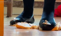 Crushing cake in my Melissa ballet flat shoes