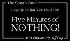 Exactly What You Paid For - Five Minutes of NOTHING! { MP4 FinDom Rip-Off Clip }