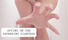 Spying on the Showering and Masturbating Giantess