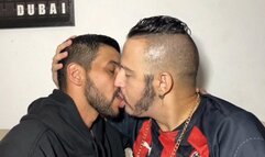 2 NAUGHTY MEN KISSING WITH INTENSITY AND PLEASURE - BY BILLY THOMPSON AND MARIO SOARES - CLIP 1