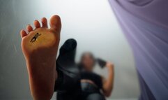 Giantess Stepsister makes you cum under her feet (JOI)